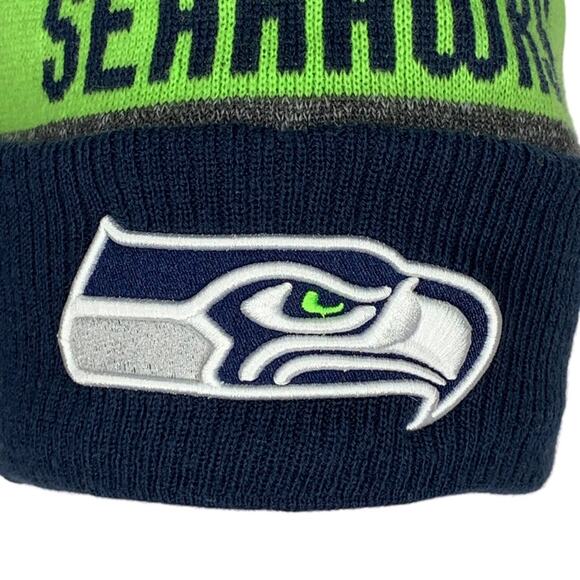 NFL New Era Seattle Seahawks Knit Hat With Pom OS - Picture 7 of 13